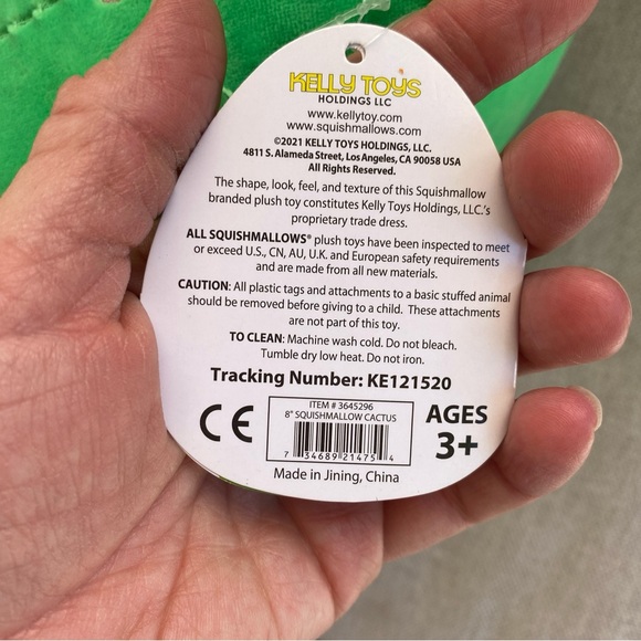 NWT. Squishmallows Maritza Cactus 8 inch Plush Toy - Green - Picture 4 of 4